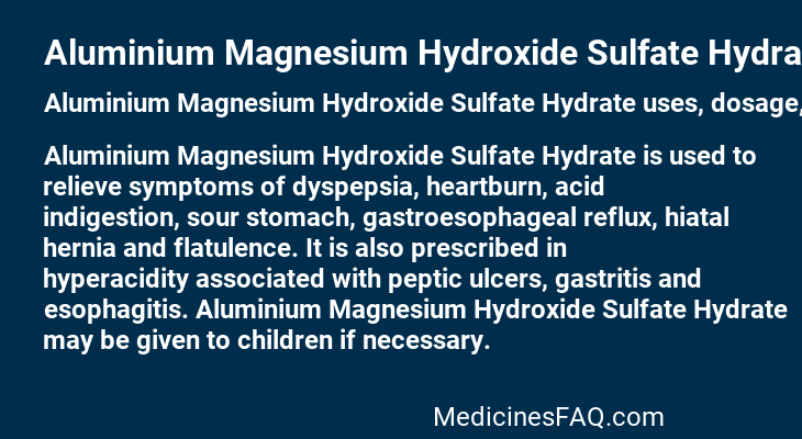 Aluminium Magnesium Hydroxide Sulfate Hydrate