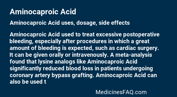 Aminocaproic Acid