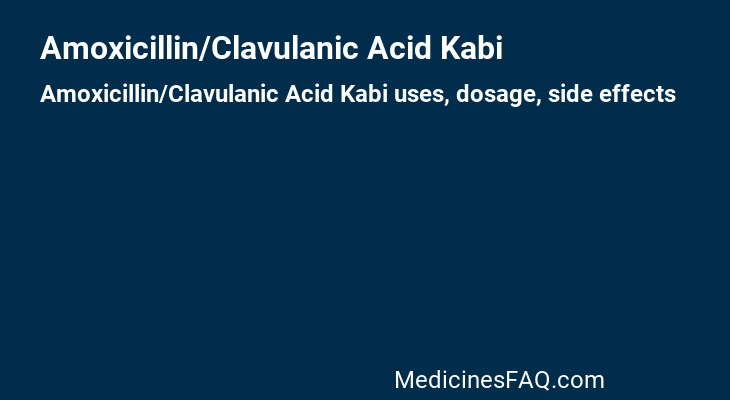Amoxicillin/Clavulanic Acid Kabi