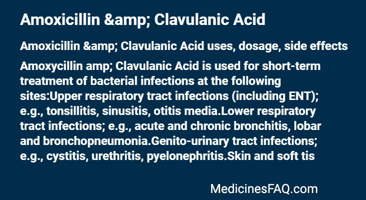 Amoxicillin & Clavulanic Acid