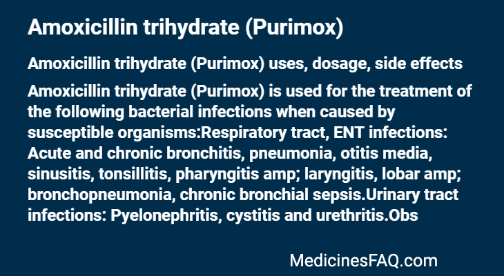 Amoxicillin trihydrate (Purimox)
