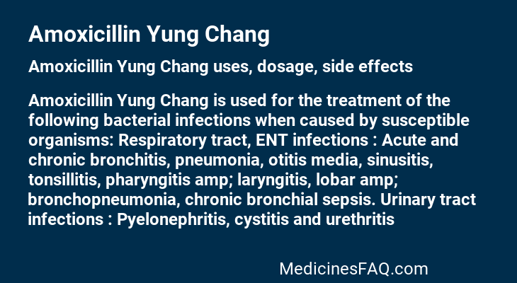 Amoxicillin Yung Chang