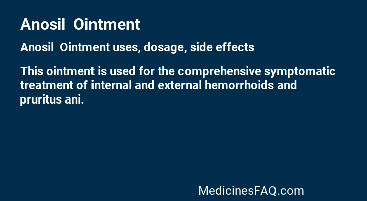 Anosil Ointment Anosil Ointment