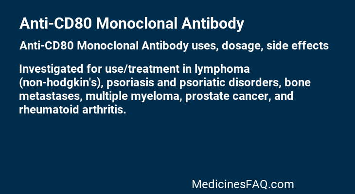 Anti-CD80 Monoclonal Antibody