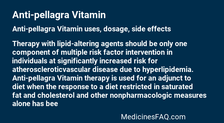 Anti-pellagra Vitamin