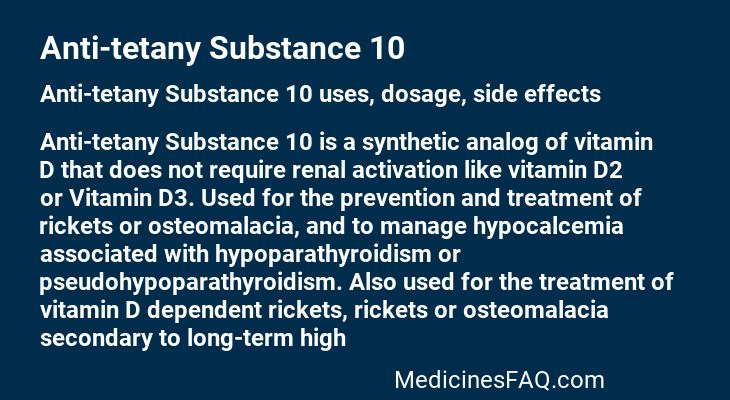 Anti-tetany Substance 10