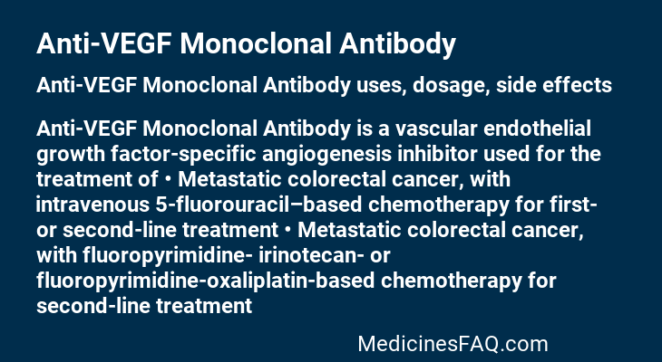 Anti-VEGF Monoclonal Antibody