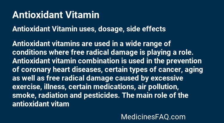 Antioxidant Vitamin