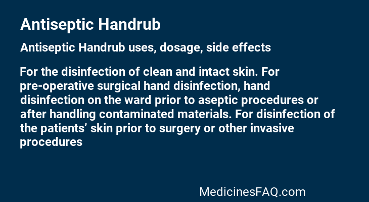 Antiseptic Handrub