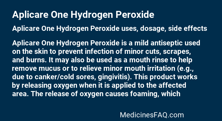Aplicare One Hydrogen Peroxide
