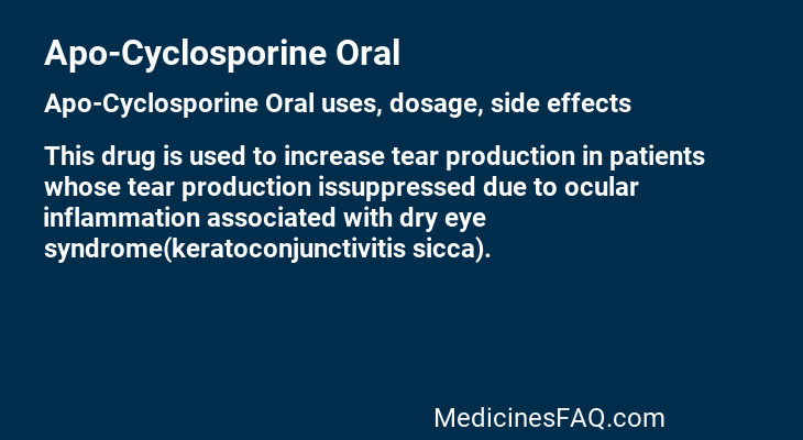 Apo-Cyclosporine Oral