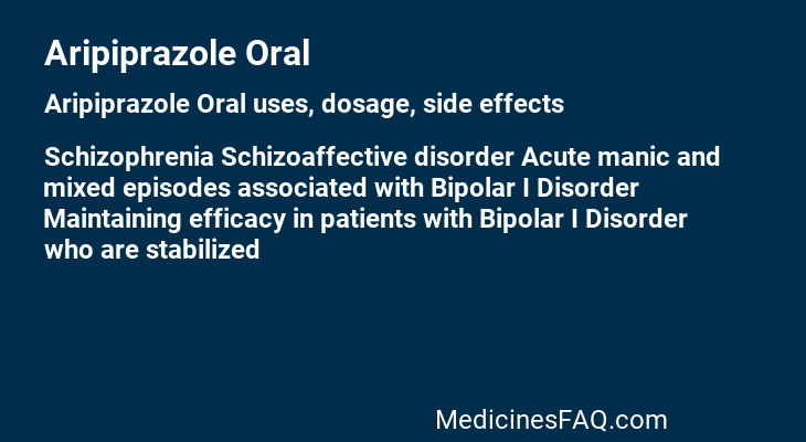 Aripiprazole Oral