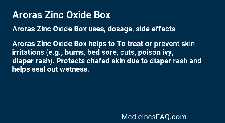 Aroras Zinc Oxide Box
