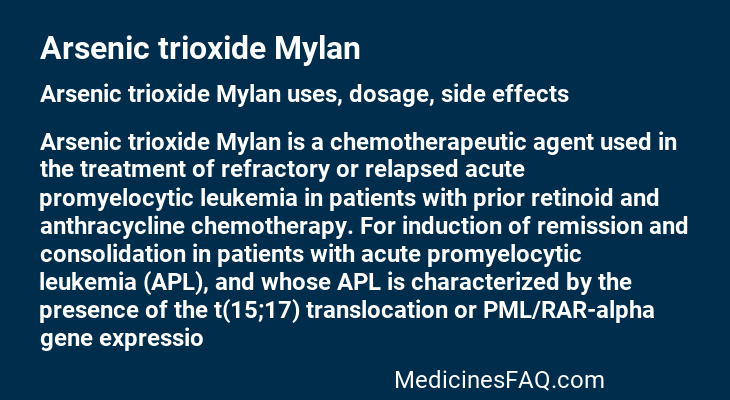 Arsenic trioxide Mylan