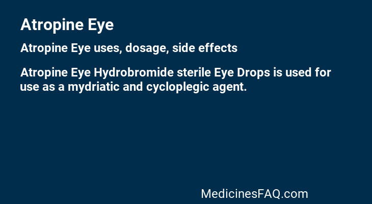 Atropine Eye