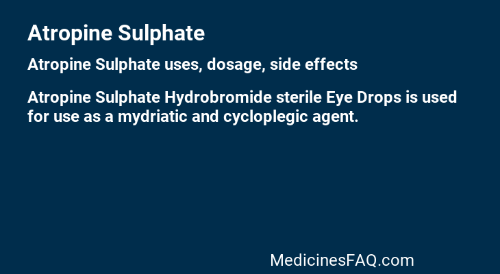 Atropine Sulphate