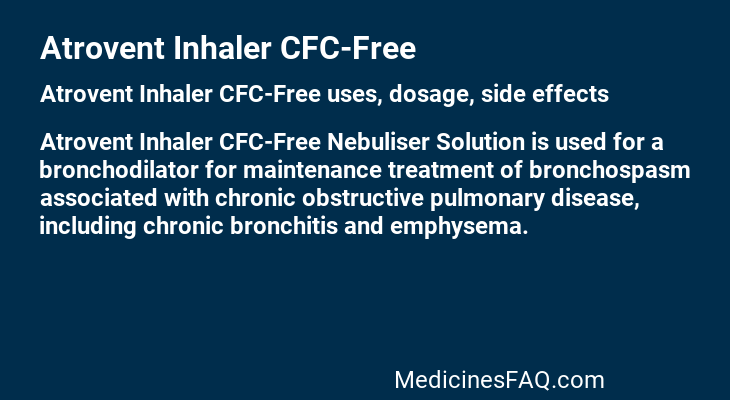 Atrovent Inhaler CFC-Free
