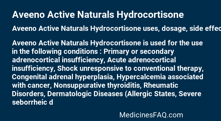 Aveeno Active Naturals Hydrocortisone