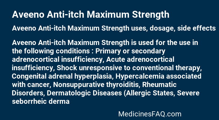 Aveeno Anti-itch Maximum Strength