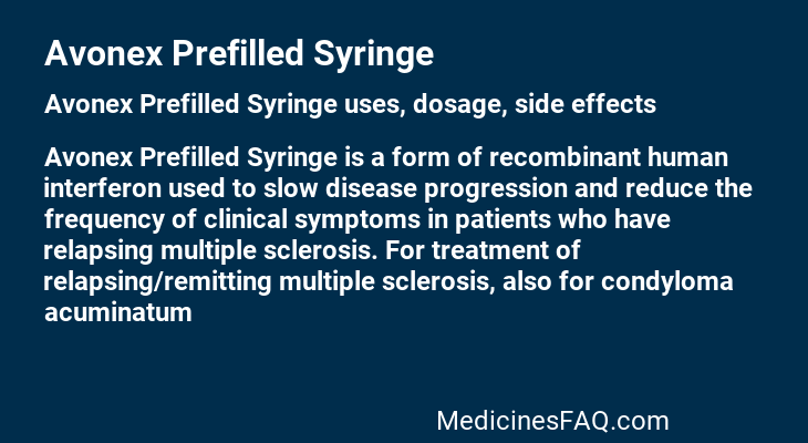 Avonex Prefilled Syringe