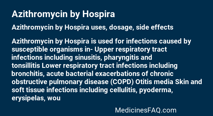 Azithromycin by Hospira