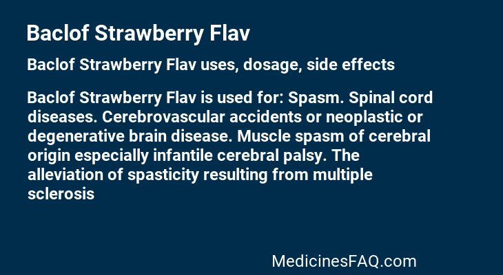 Baclof Strawberry Flav