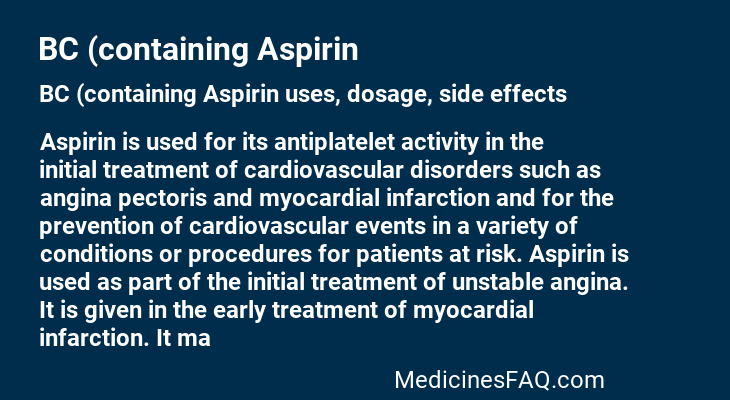 BC (containing Aspirin