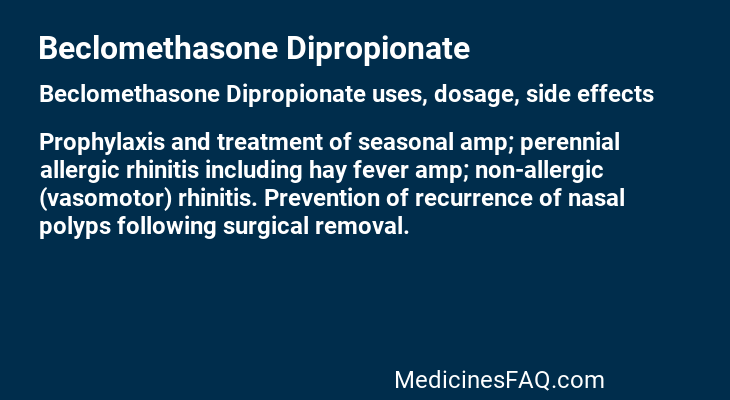 Beclomethasone Dipropionate