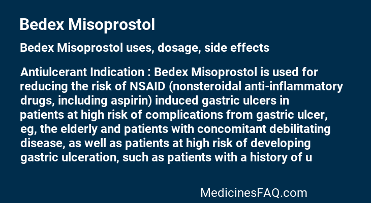 Bedex Misoprostol