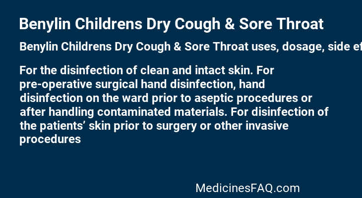 Benylin Childrens Dry Cough & Sore Throat