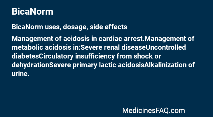 BicaNorm: Uses, Dosage, Side Effects, Food Interaction & FAQ