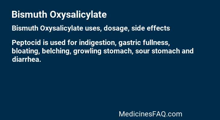 Bismuth Oxysalicylate