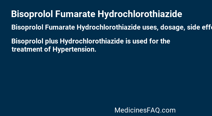 Bisoprolol Fumarate Hydrochlorothiazide