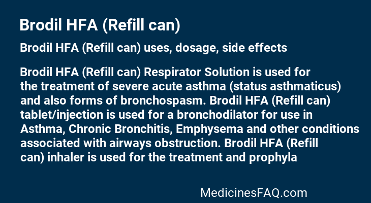 Brodil HFA (Refill can)