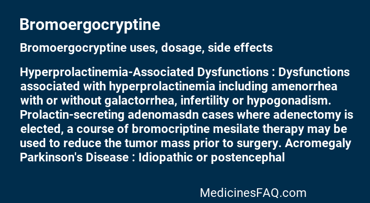 Bromoergocryptine