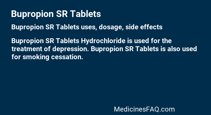 Bupropion SR Tablets