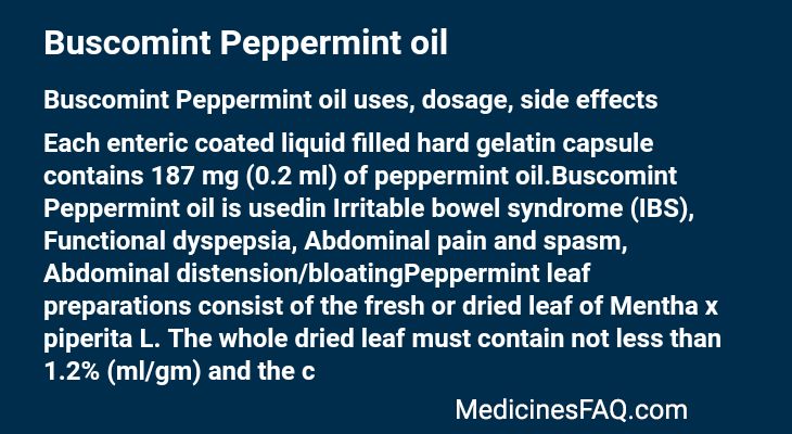 Buscomint Peppermint oil
