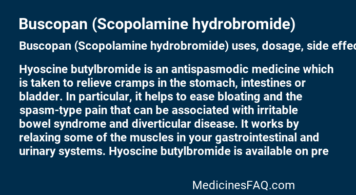Buscopan (Scopolamine hydrobromide)