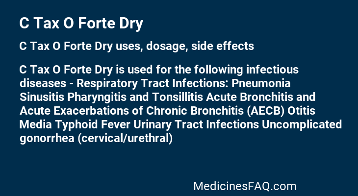 C Tax O Forte Dry
