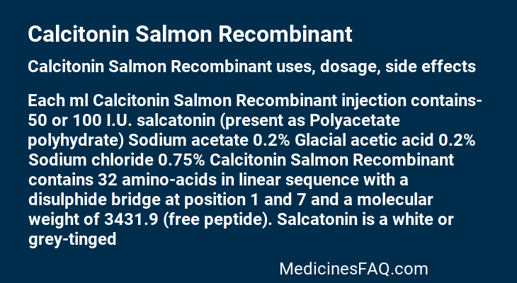Calcitonin Salmon Recombinant