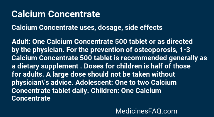 Calcium Concentrate