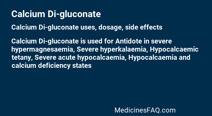 Calcium Di-gluconate