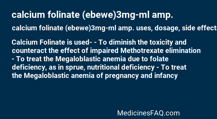 calcium folinate (ebewe)3mg-ml amp.