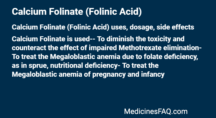 Calcium Folinate (Folinic Acid)