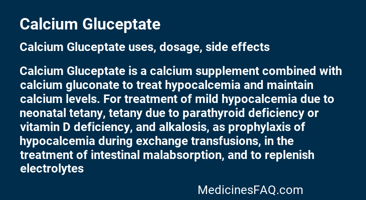 Calcium Gluceptate