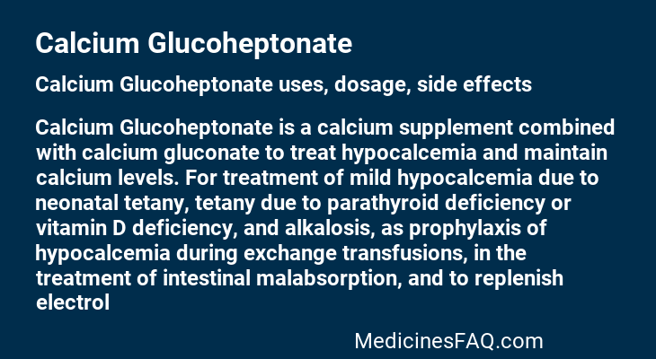 Calcium Glucoheptonate