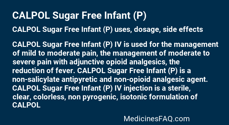 CALPOL Sugar Free Infant (P)