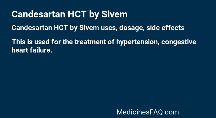 Candesartan HCT by Sivem
