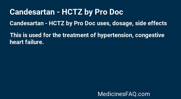 Candesartan - HCTZ by Pro Doc