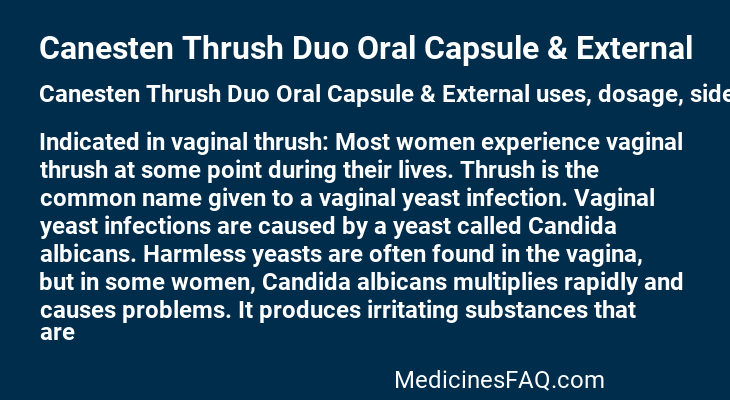 Canesten Thrush Duo Oral Capsule & External